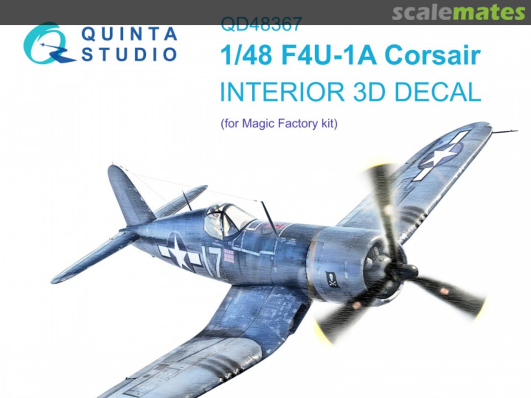 Boxart F4U-1A Corsair interior 3D decals QD48367 Quinta Studio