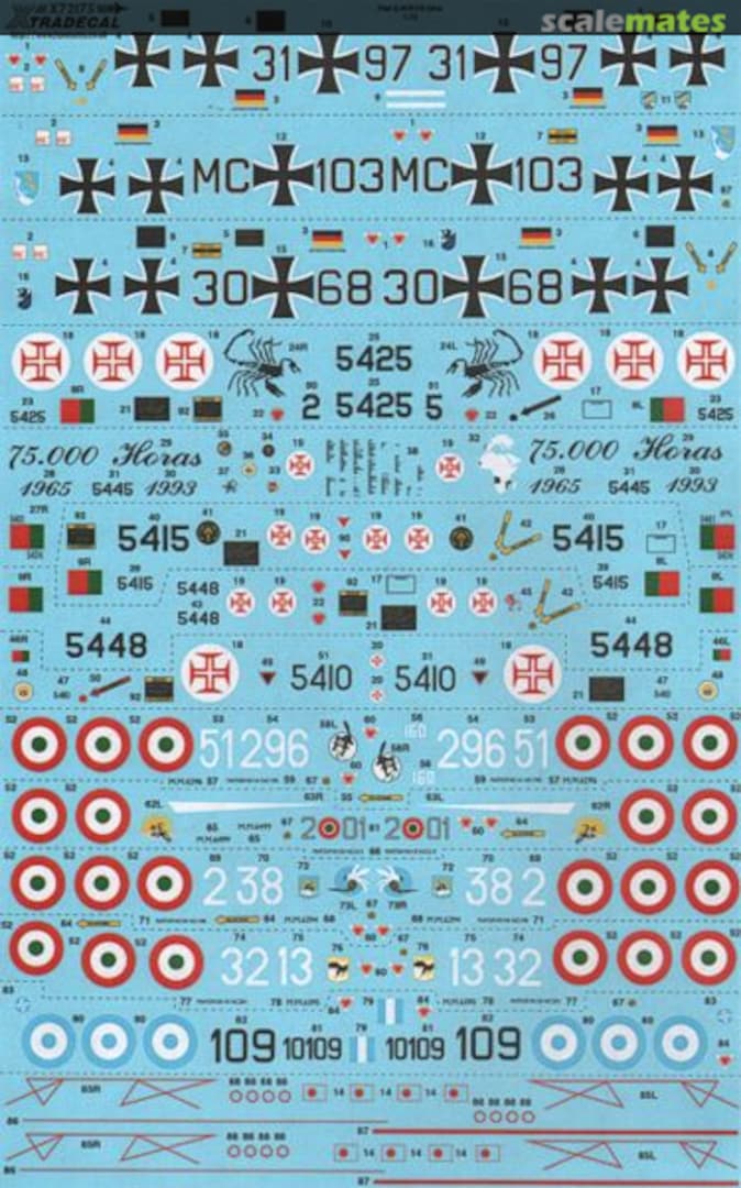 Boxart Fiat G.91R/3 X72175 Xtradecal