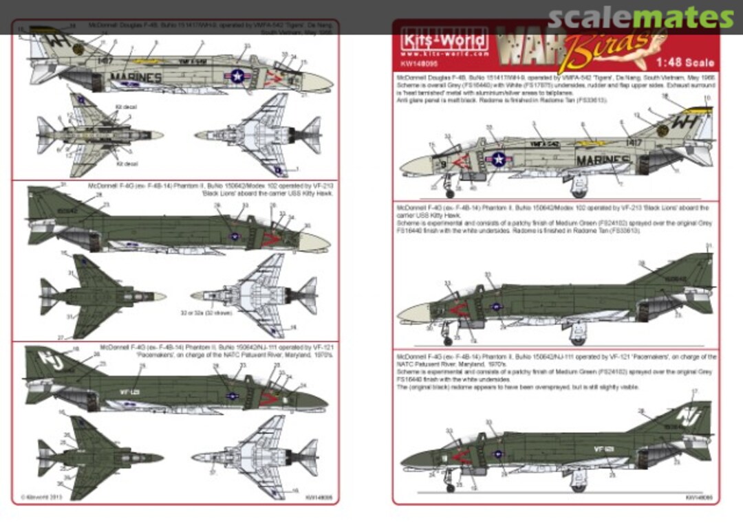 Boxart Phantom F-4B KW148095 Kits-World