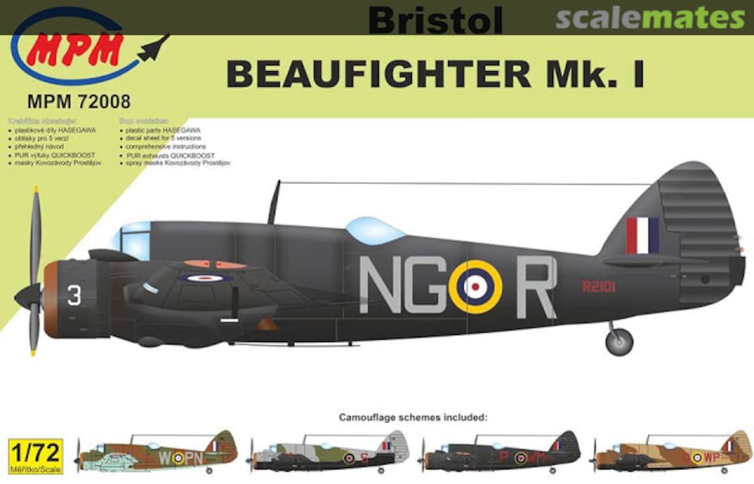 Boxart Bristol Beaufighter Mk. I 72008 MPM Production