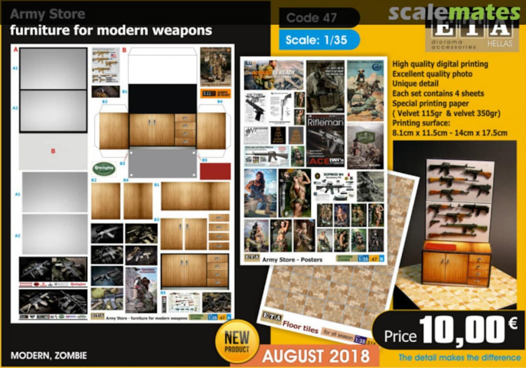 Boxart Army store - furniture for modern weapons 47 ETA Diorama Accessories