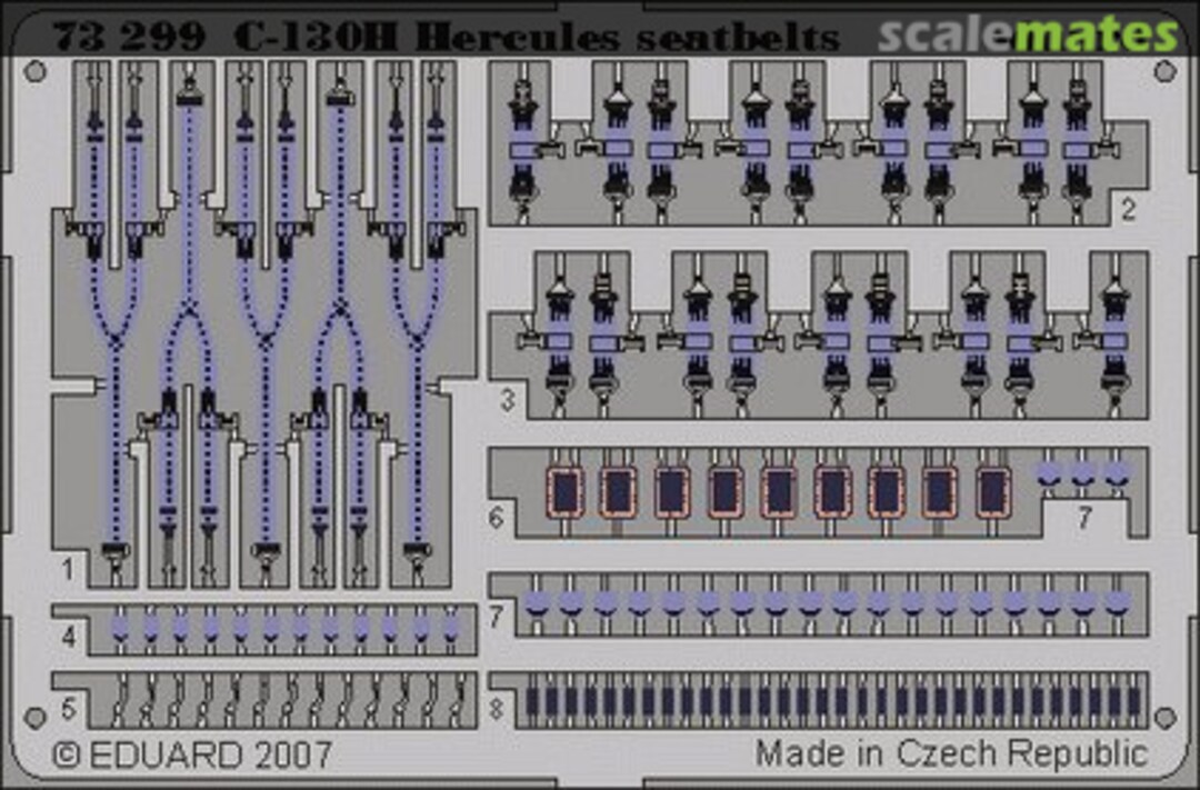 Boxart C-130H Hercules seatbelts 73299 Eduard