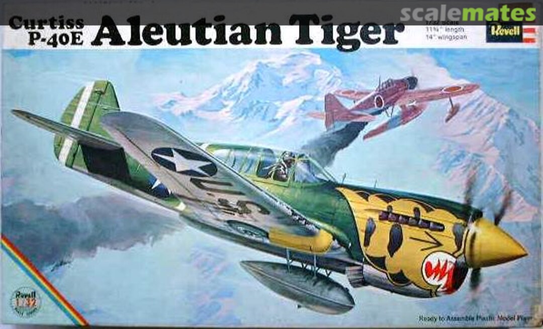 Boxart Curtiss P-40E Aleutian Tiger H-271 Revell Japan