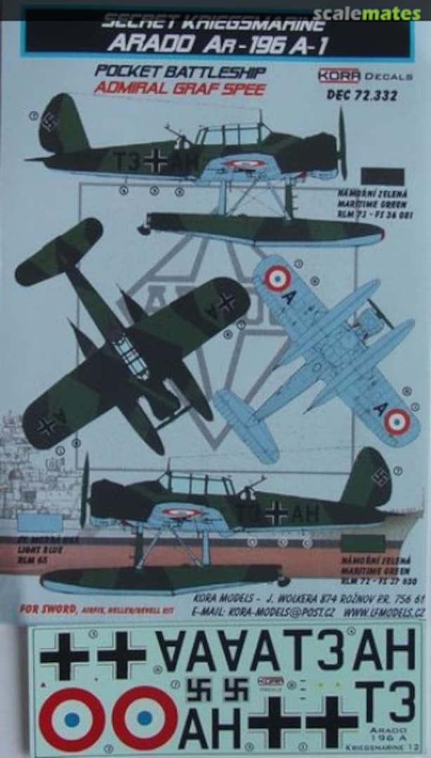 Boxart Arado Ar-196 A-1 DEC 72.332 Kora Models