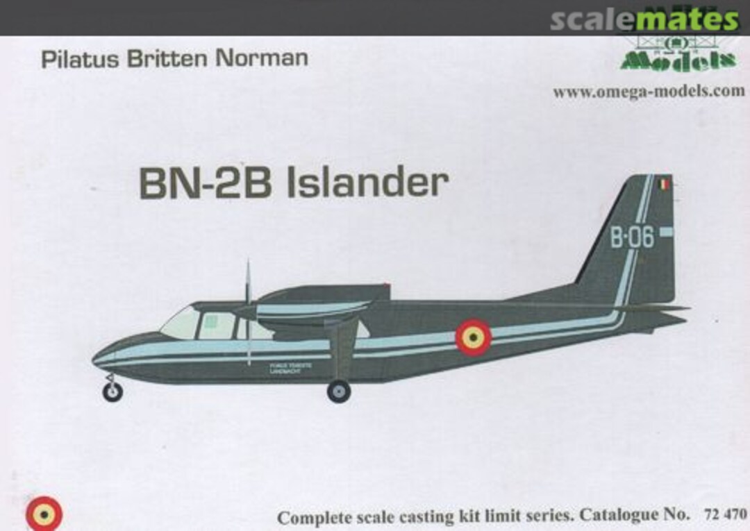 Boxart Pilatus Britten Norman BN-2B Islander 72470 Omega Models