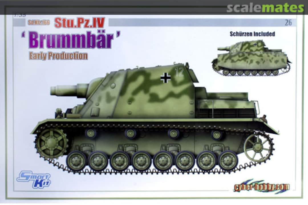 Boxart Sturmpanzer IV "Brummbär" Sd.Kfz 166 I. Serie 6497 Cyber Hobby