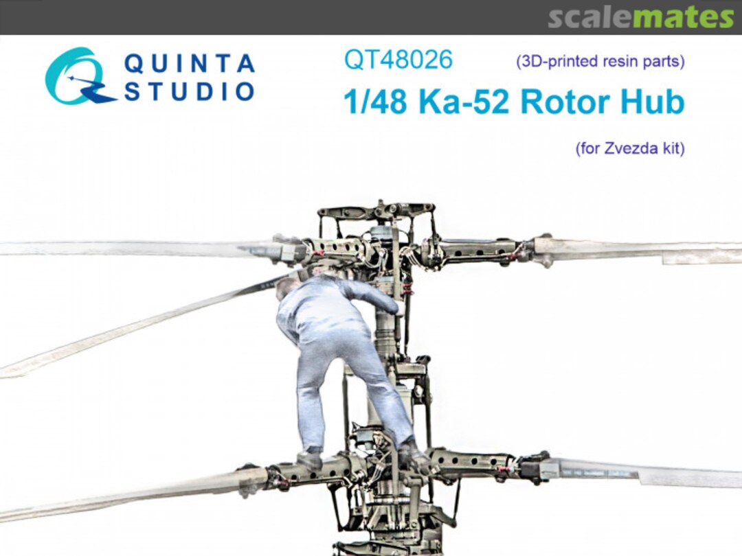 Boxart Ka-52 Rotor Hub (3D-printed resin parts) QT48026 Quinta Studio