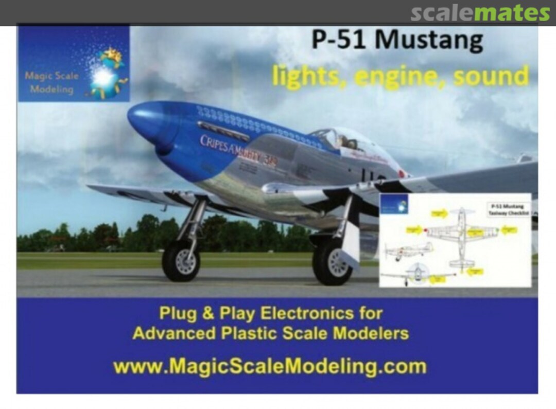 Boxart P-51 Mustang  - Lights, Engines and Sound  MSM-050  Magic Scale Modeling