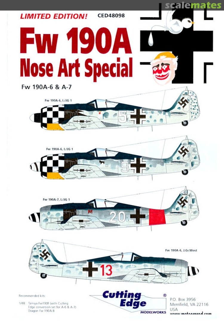 Boxart Fw 190A Nose Art Special CED48098 Cutting Edge Modelworks