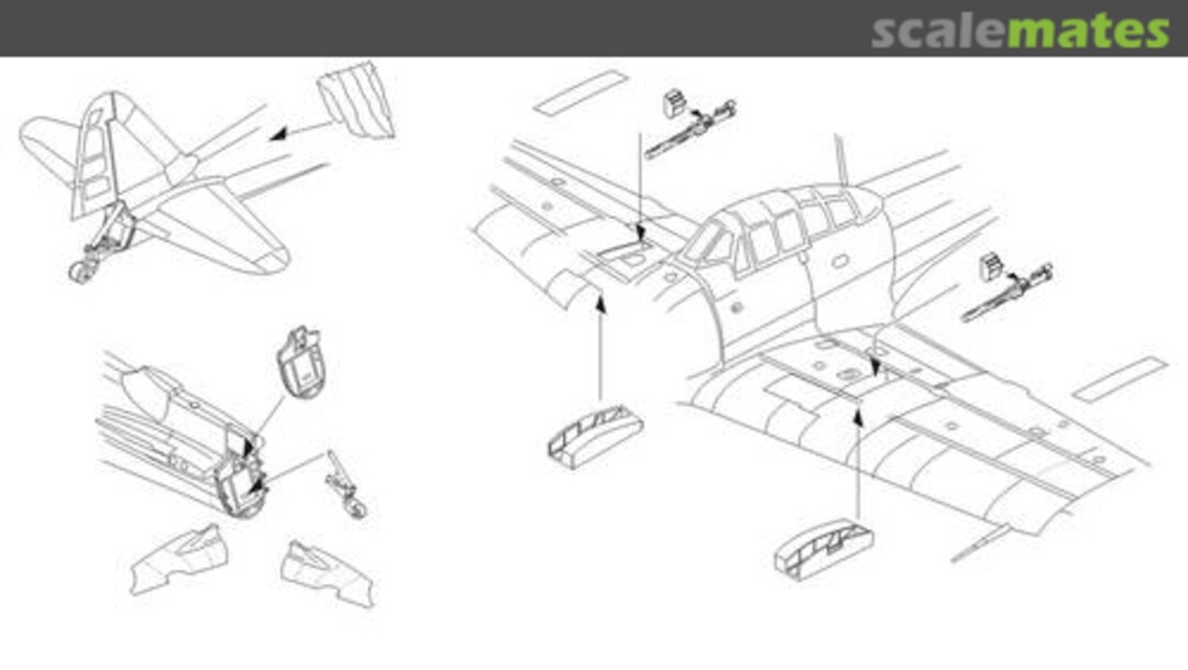 Boxart A6M2 model 21 Zero Armament + Tail cone 7254 CMK