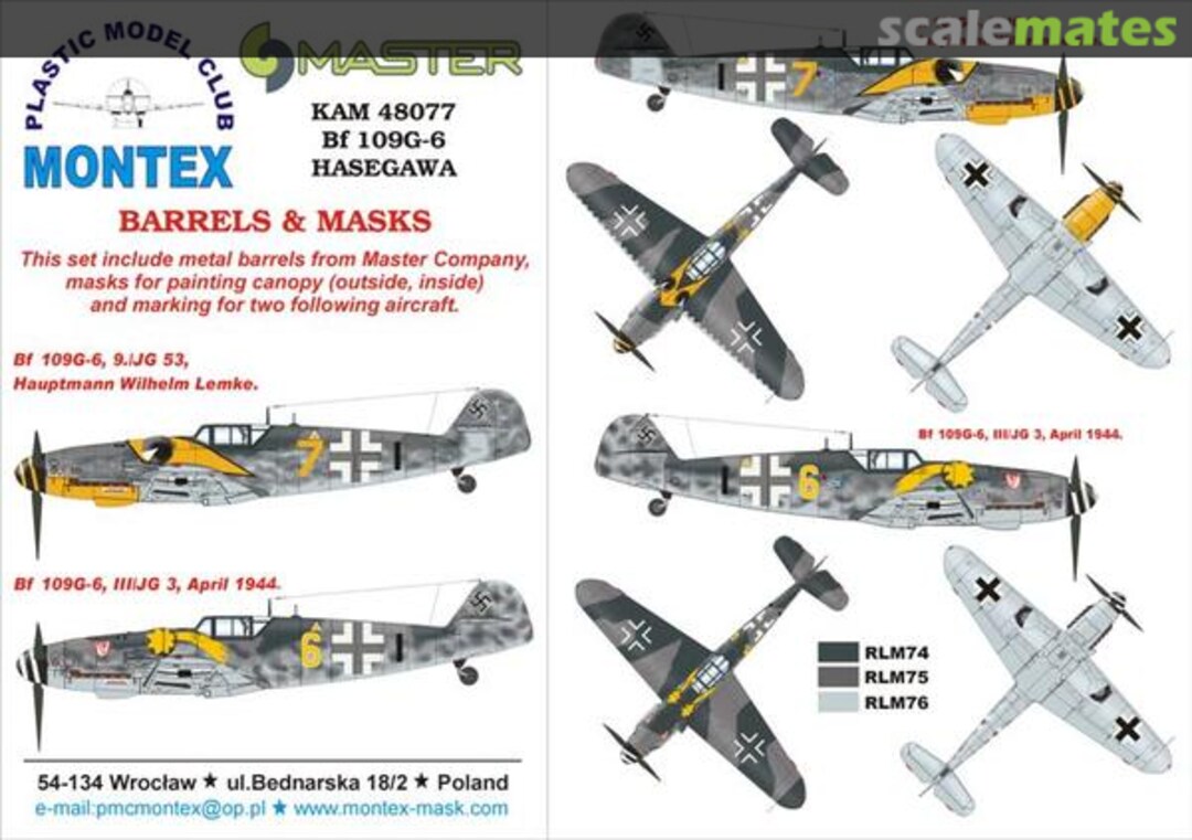 Boxart Bf 109G-6 KAM48077 Montex