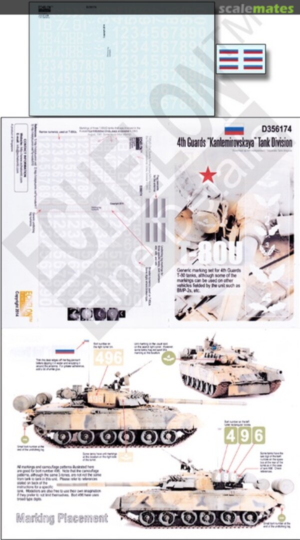 Boxart 4th Guards T-80U D356174 Echelon Fine Details