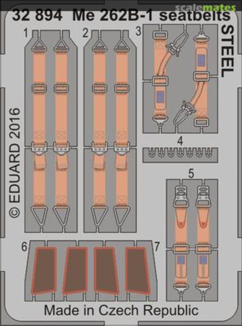 Boxart Me 262B-1 seatbelts STEEL 32894 Eduard