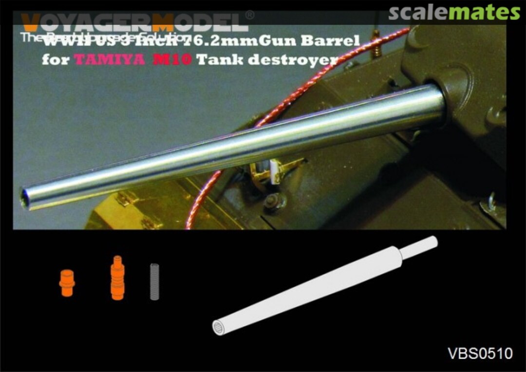 Boxart WWII US 3 Inch 76.2mm Gun Barrel VBS0510 Voyager Model