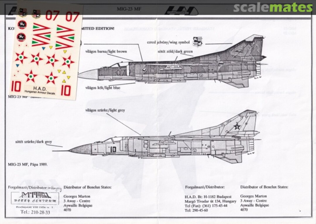 Boxart MiG-23MF  Hungarian Armour Decals