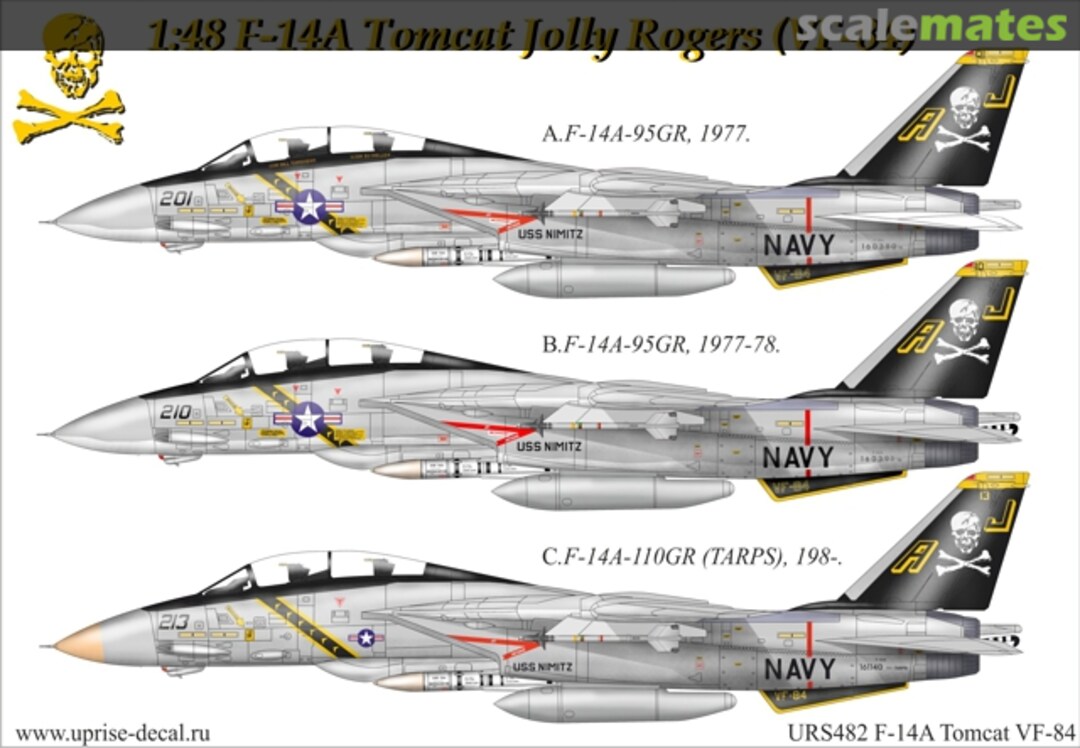 Boxart F-14A Tomcat VF-84 Jolly Rogers Hi-viz URS482 UpRise