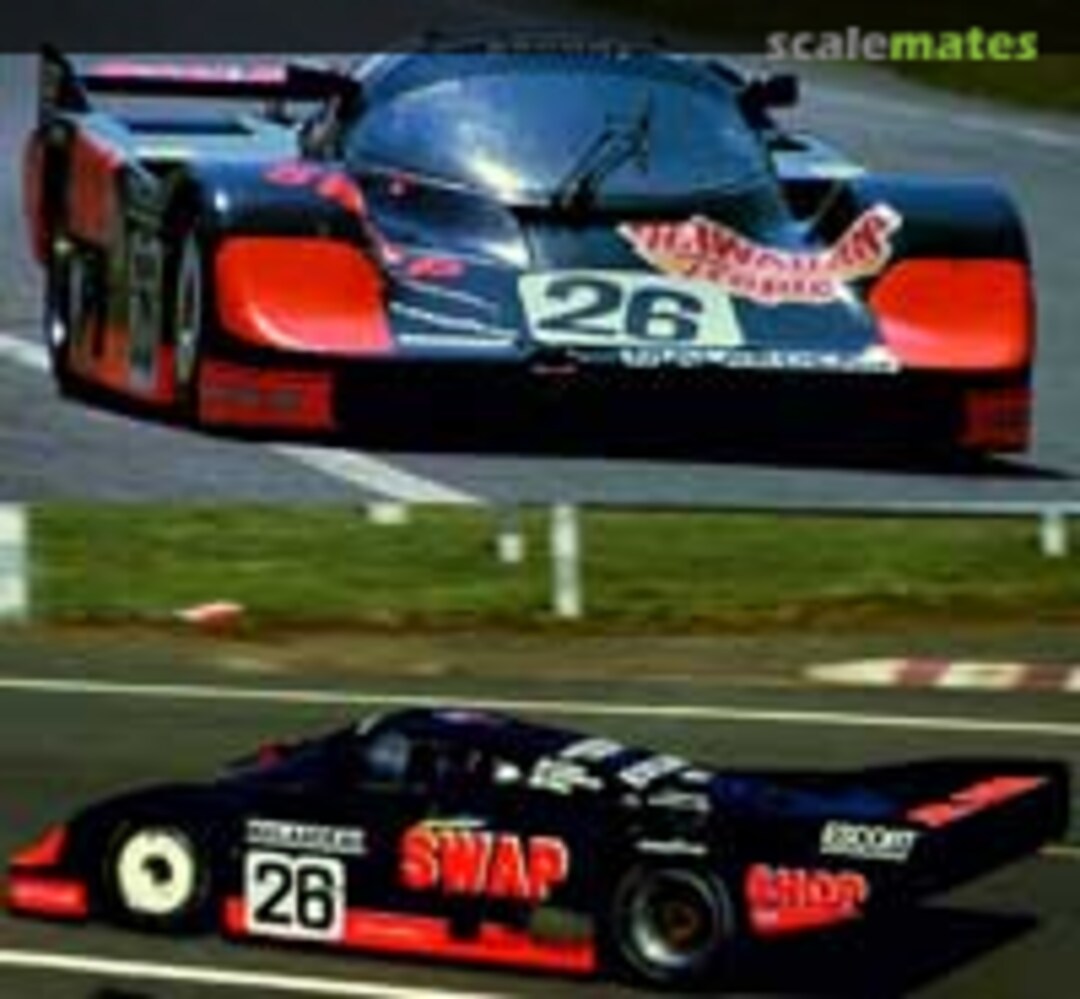 Boxart Porsche 962 Le Mans, Swap Shop, Hawaiian Tropic, # 26, “Black car”, 24-319 DMC Decals