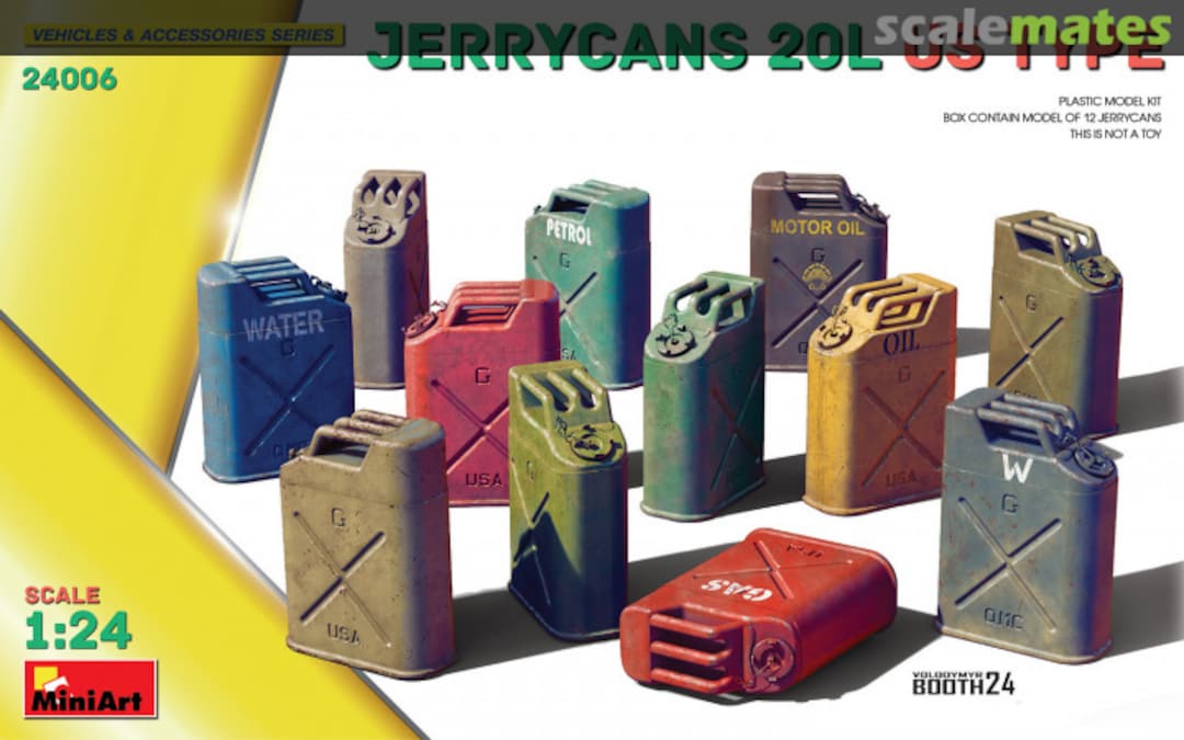 Boxart Jerrycans 20L US Type 24006 MiniArt