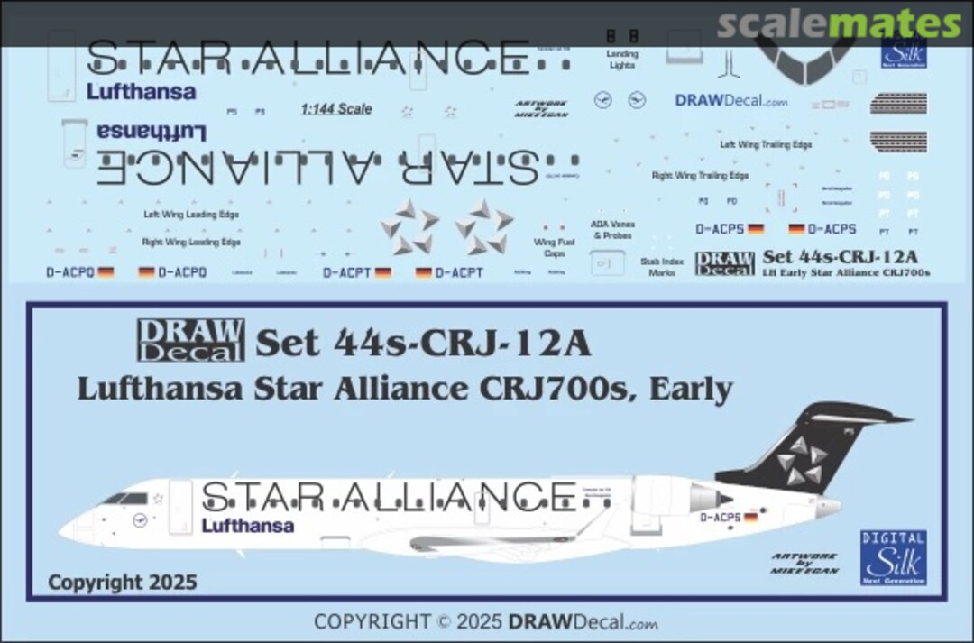 Boxart Lufthansa Star Alliance CRJ700s 44-CRJ-12A Draw Decal