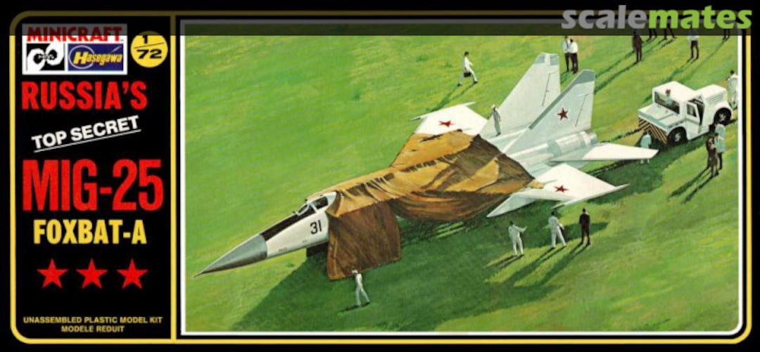 Boxart MiG-25 Foxbat-A 130 Minicraft Hasegawa