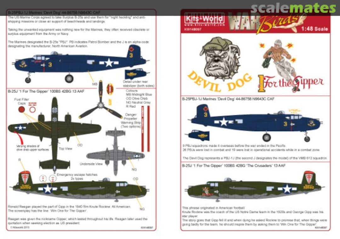 Boxart PBJ-1J/B-25J Mitchells KW148097 Kits-World