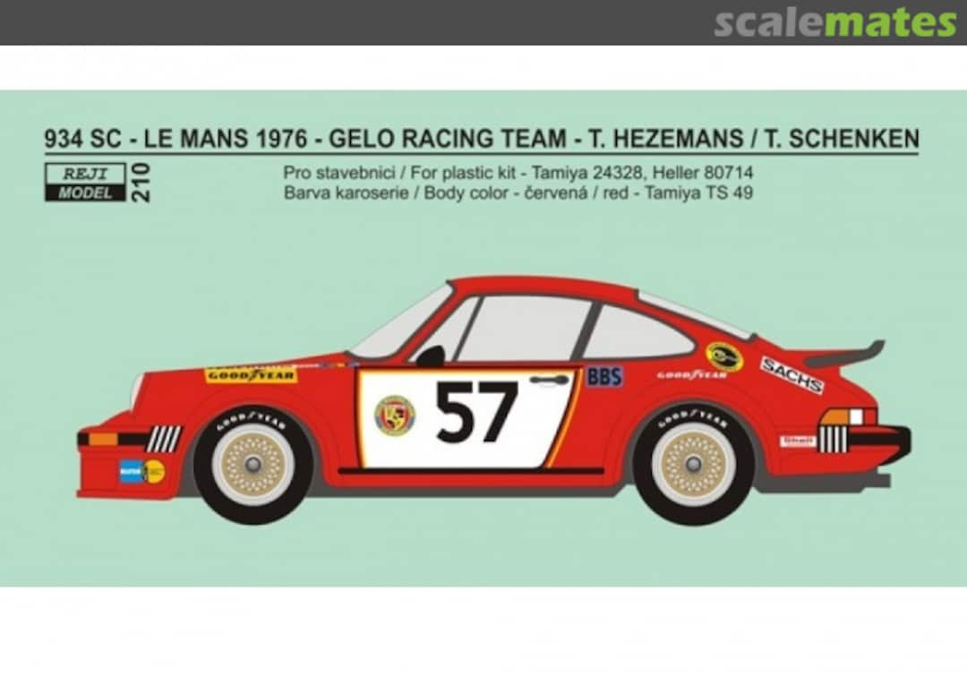 Boxart Porsche 934 210 REJI Model