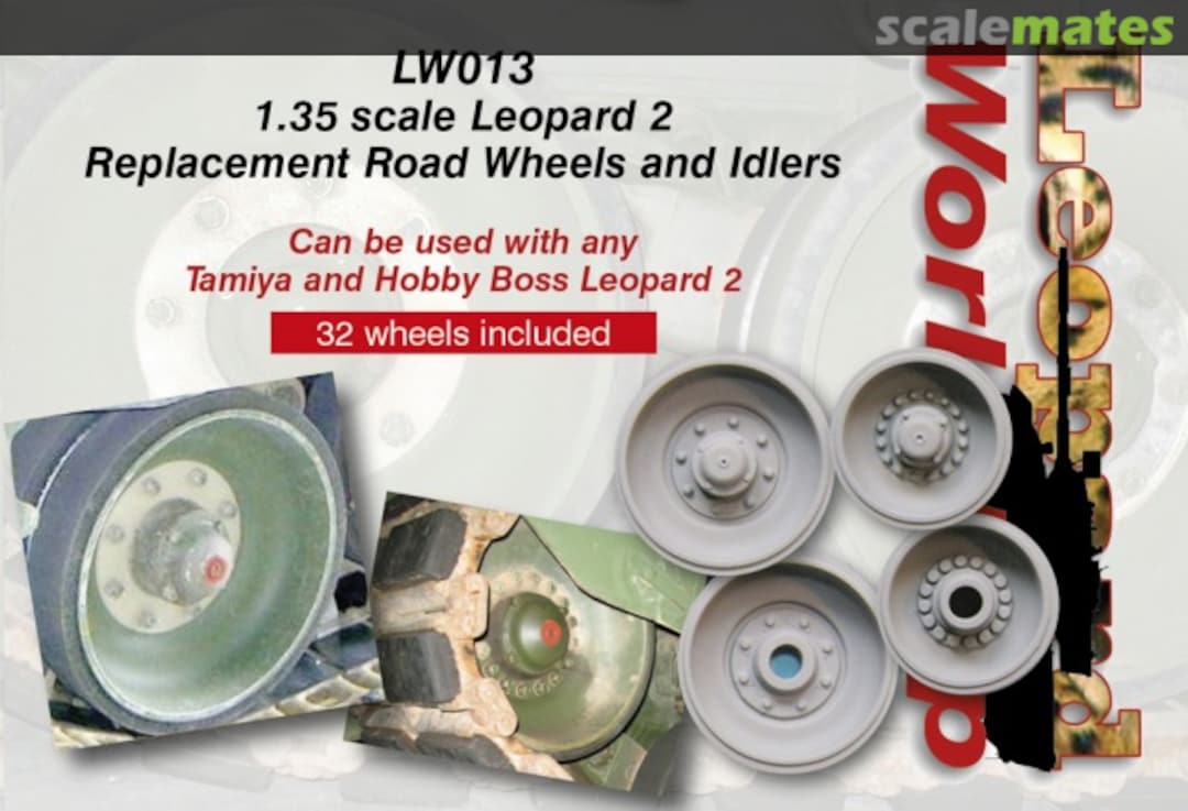 Boxart Leopard 2 Replacement Road Wheels and Idlers LW013 Leopard Workshop