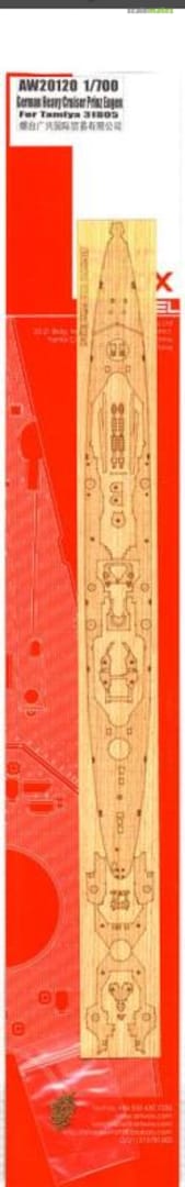 Boxart Wood Deck Seal for German Navy Cruiser Prinz Eugen (for Tamiya 31805) AW20120 ArtwoxModel