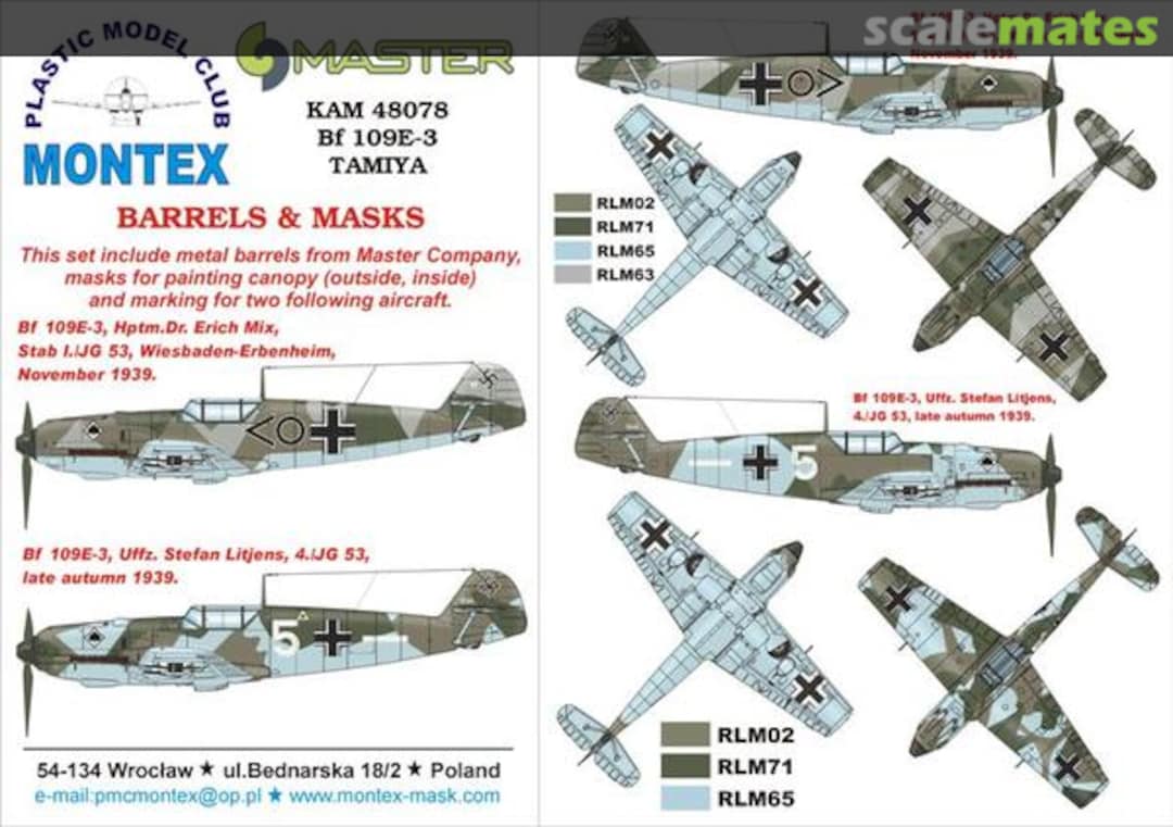 Boxart Bf 109E-3 KAM48078 Montex