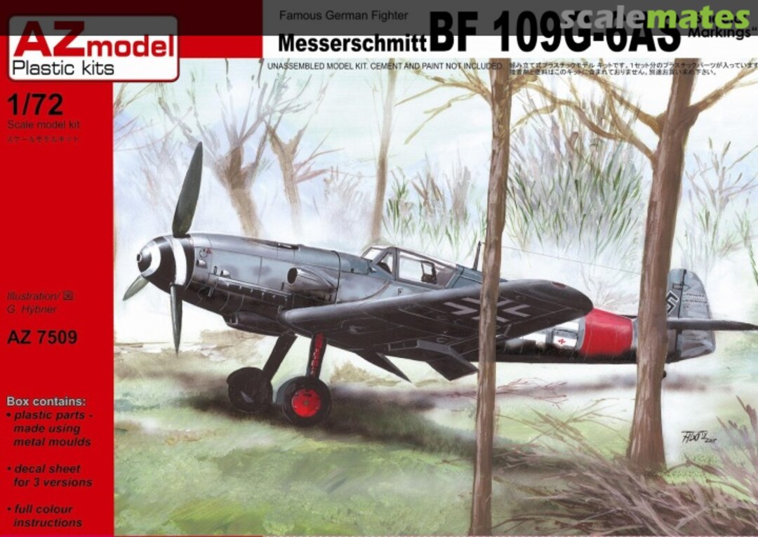 Boxart Messerschmitt Bf109G-6AS AZ7509 AZmodel