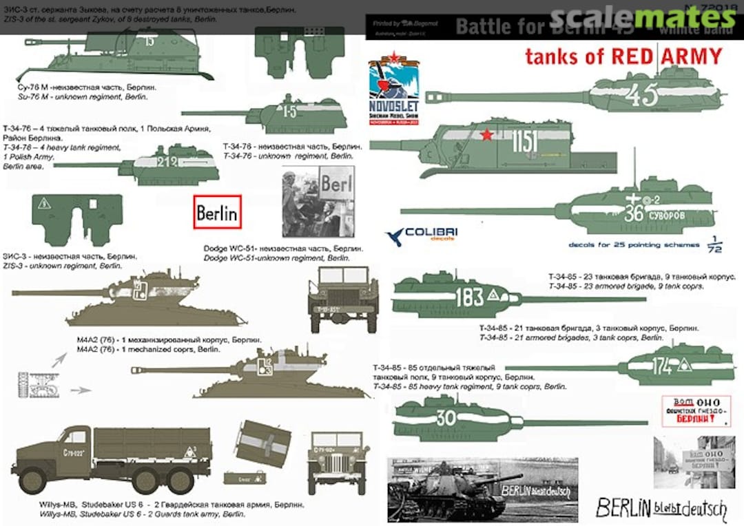 Boxart Battle for Berlin '45 72018 Colibri Decals