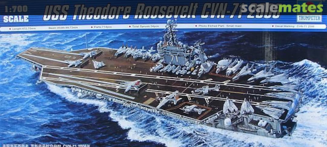 Boxart USS Theodore Roosevelt CVN-71 2006 05754 Trumpeter