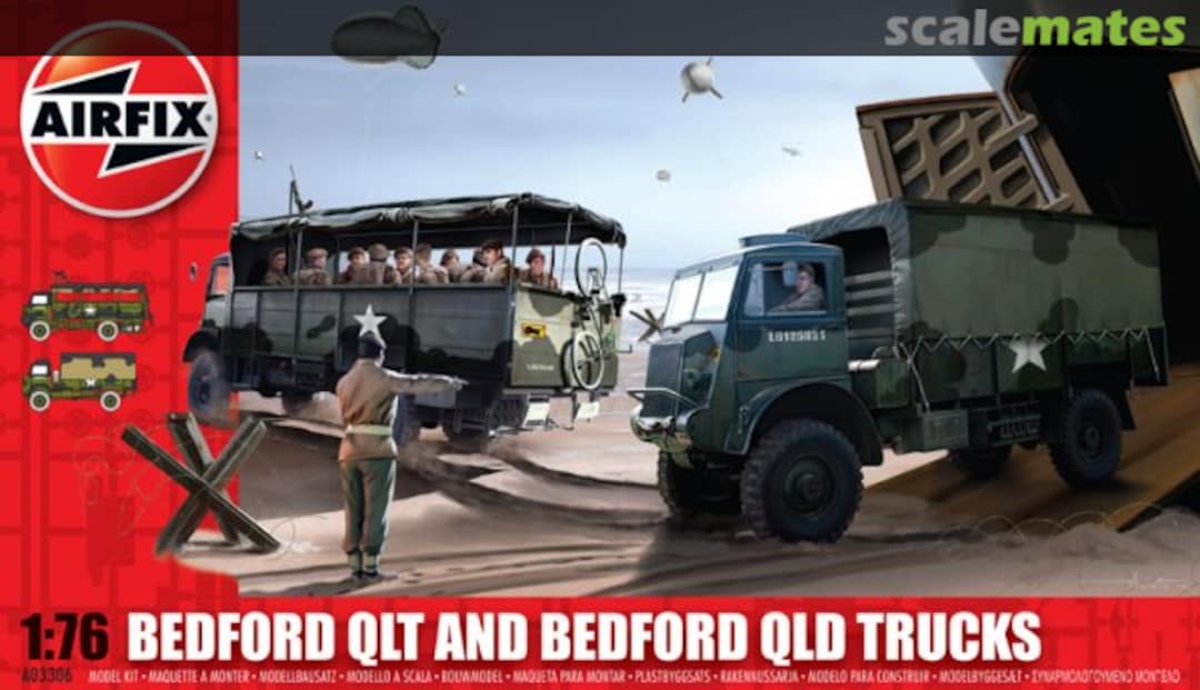 Boxart Bedford QLT And Bedford QLD Trucks A03306 Airfix