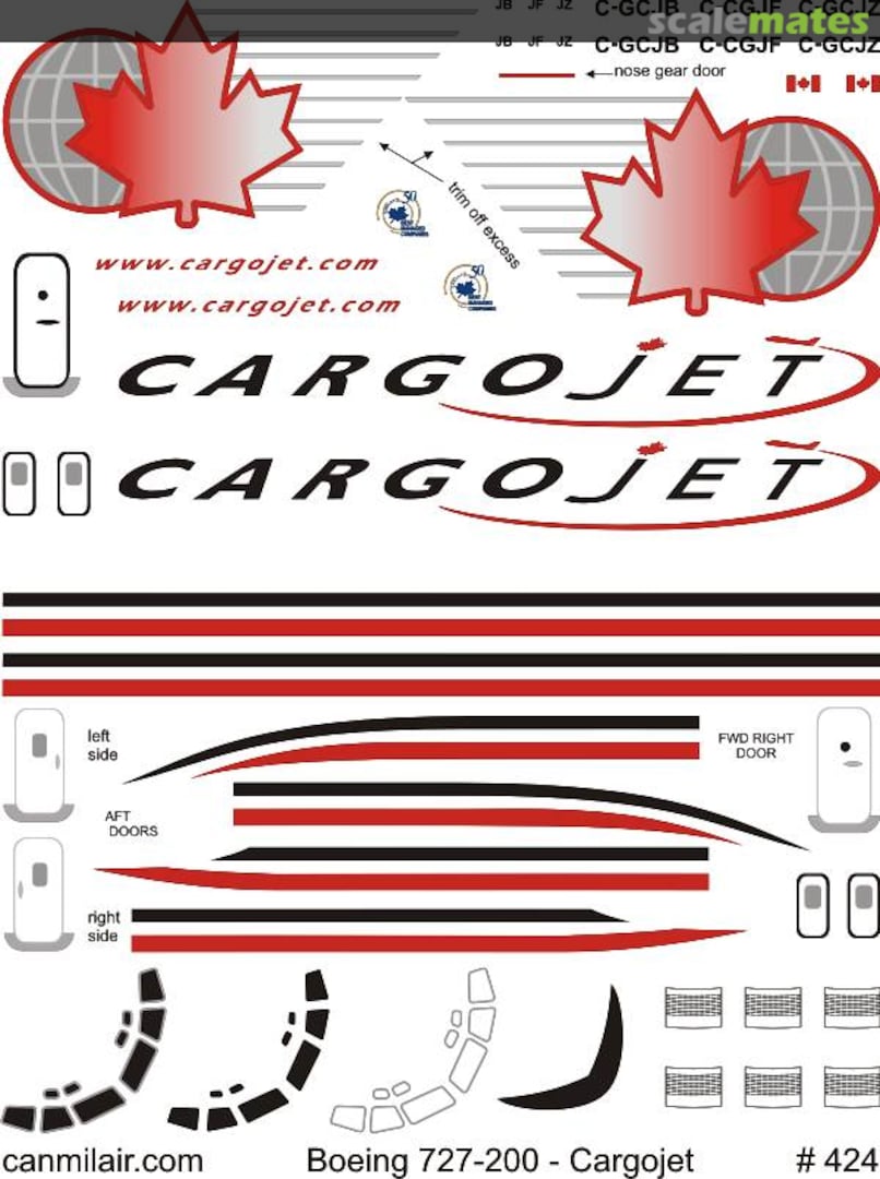 Boxart Boeing 727-200 - Cargojet 424-144 CanMilAir