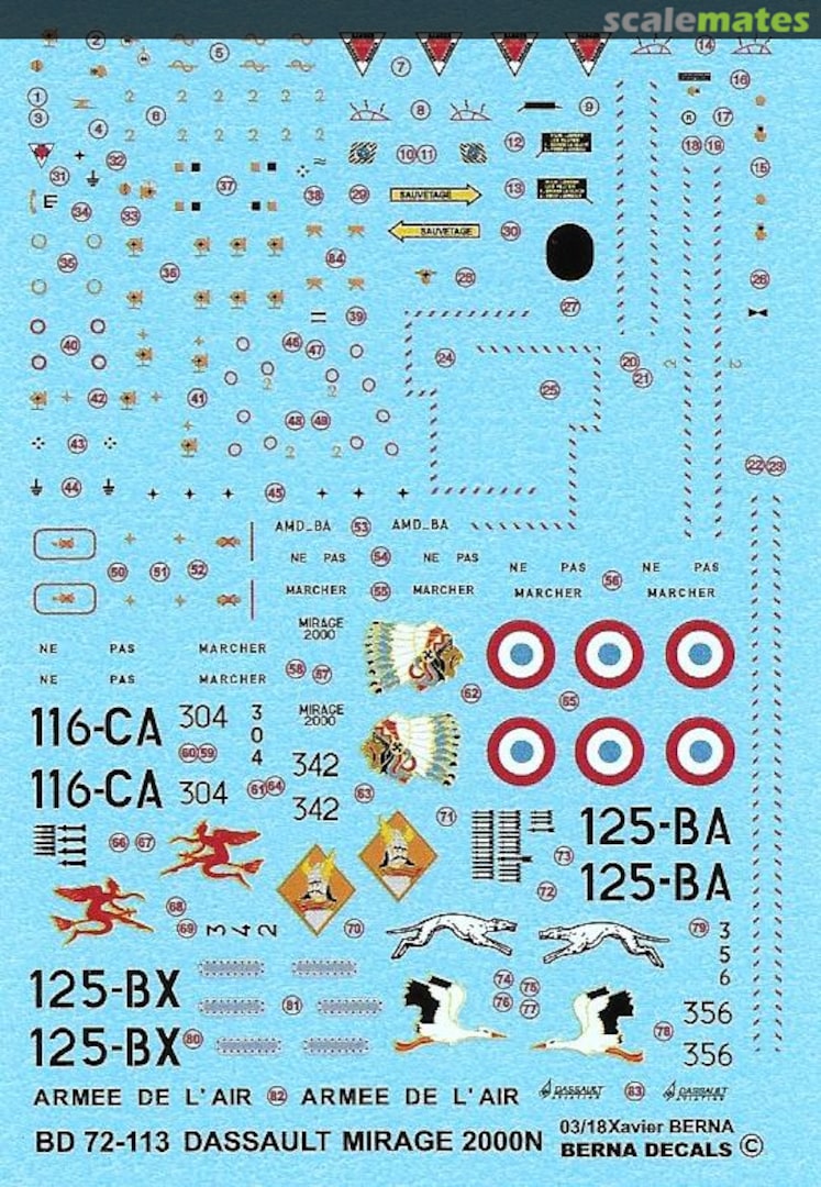 Boxart Mirage 2000N EC 2/4 La Fayette BD 72-113 Berna Decals