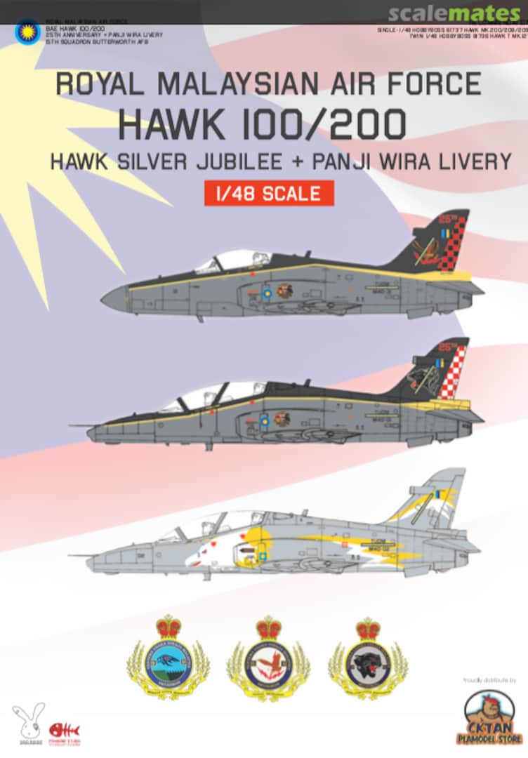 Boxart RMAF BAe Hawk Mk.100/200 25th Anniversary decal FB48012 Fishbone Studio