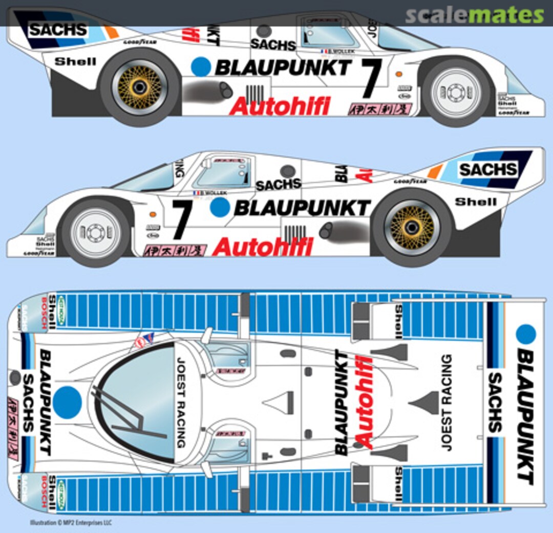 Boxart Porsche 962 C #011 "BLAUPUNKT Autohifi"  Indycals