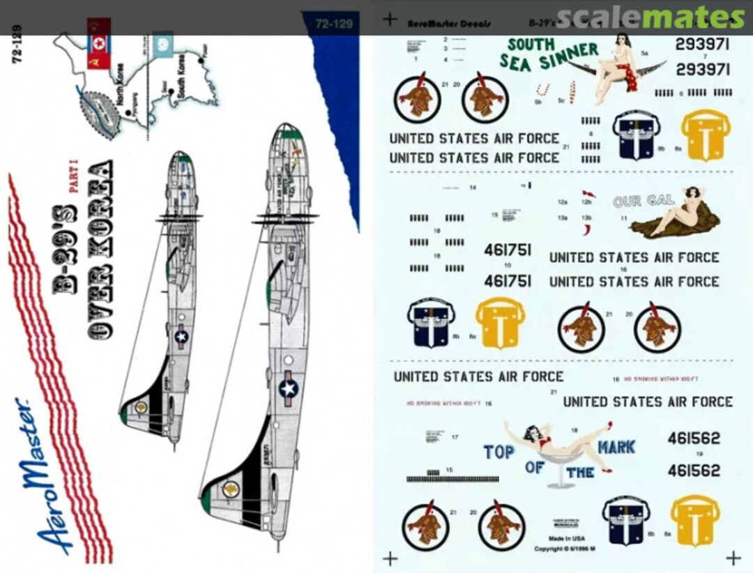 Boxart B-29's over Korea 72-129 AeroMaster