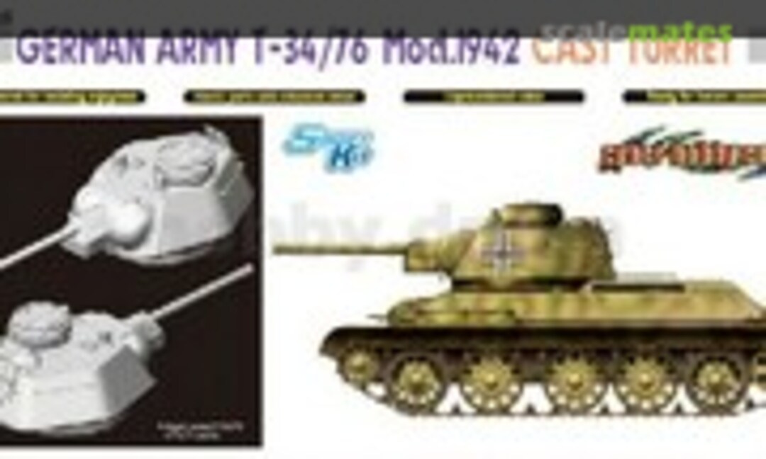 1:35 T-34/76 German Army Mod.1942 Cast Turret (Cyber Hobby 6486)