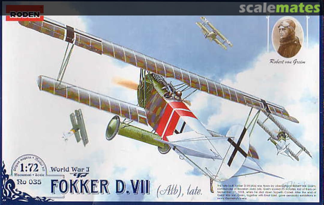 Boxart Fokker D.VII (Alb), Late 035 Roden