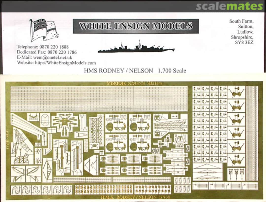 Boxart HMS Rodney / Nelson PE 723 White Ensign Models