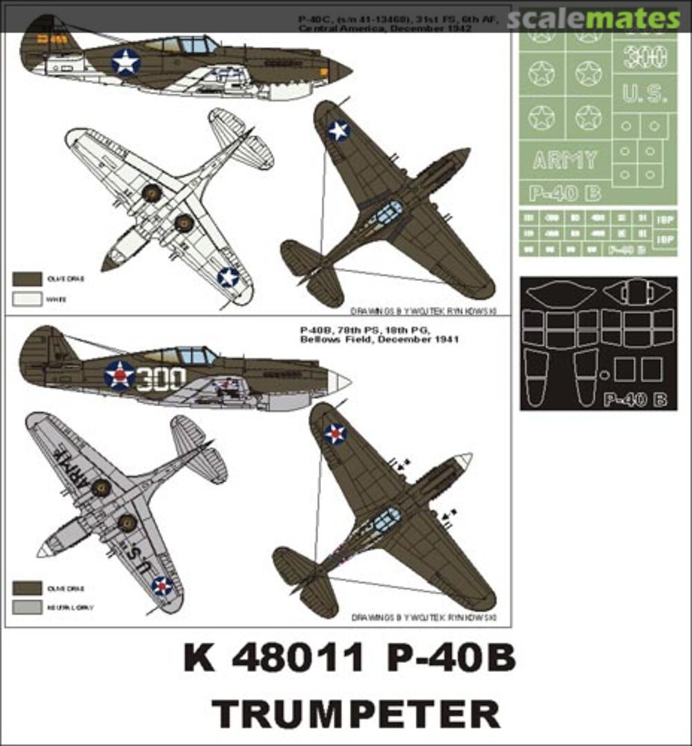 Boxart Curtiss P-40B Tomahawk "USAAF" K48011 Montex