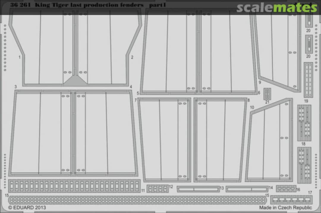 Boxart King Tiger last production fenders 36261 Eduard