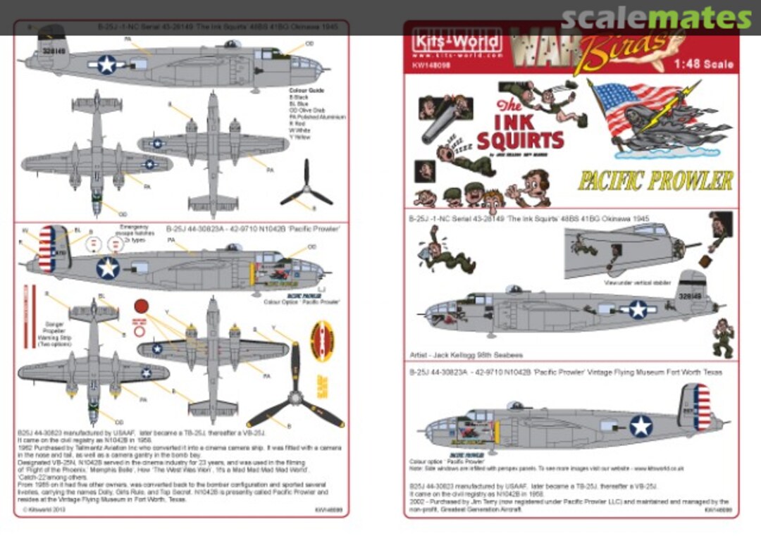 Boxart B-25J Mitchells KW148098 Kits-World