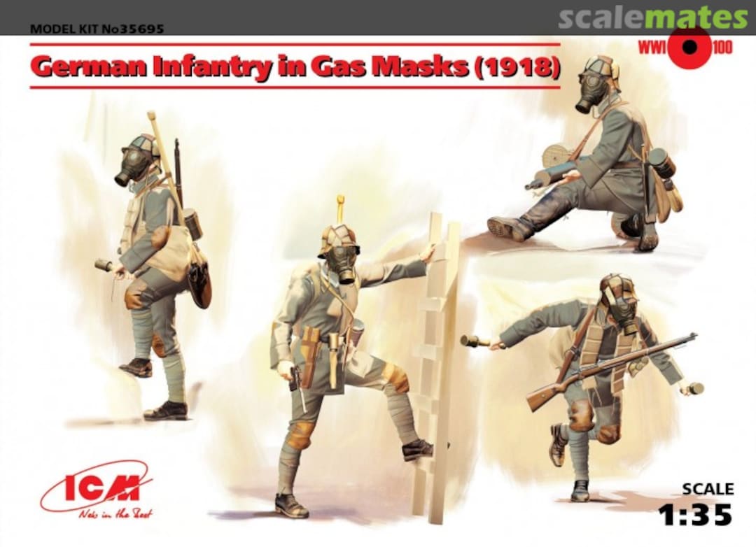 Boxart Infantry in Gas Masks 35695 ICM