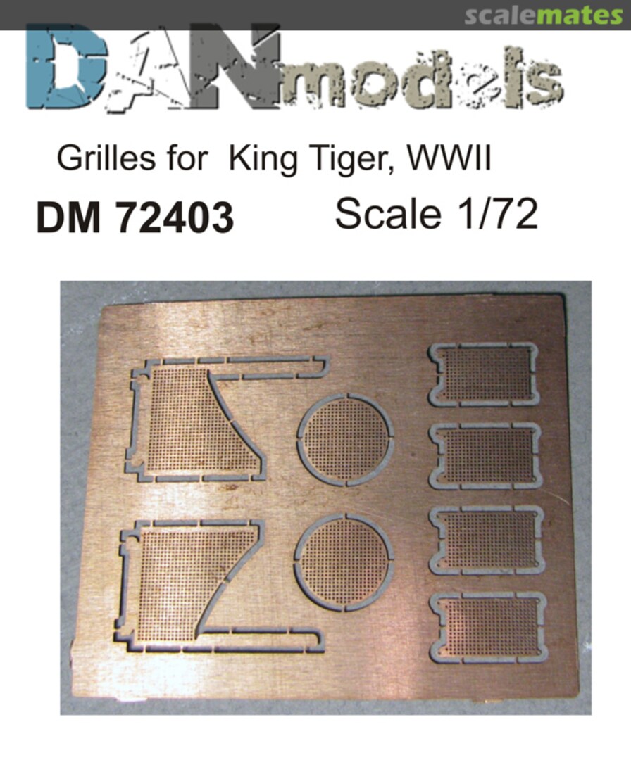 Boxart Grilles for Sd.Kfz.182 King Tiger DM72403 DANmodels