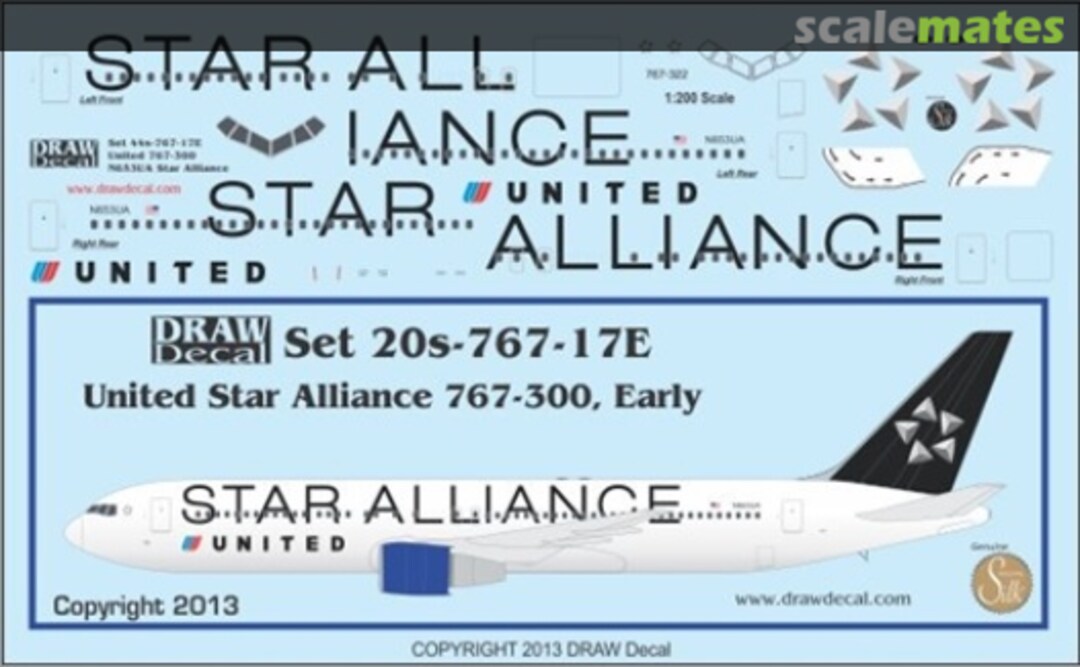 Boxart United Star Alliance 767-300ER 20-767-17E Draw Decal