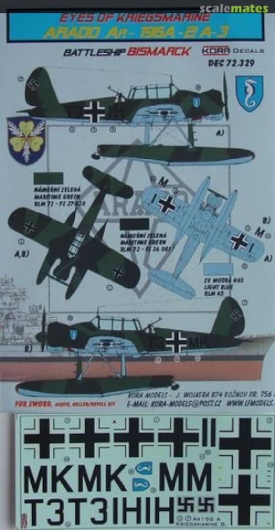 Boxart Arado Ar-196 A-2/A-3 DEC72329 Kora Models