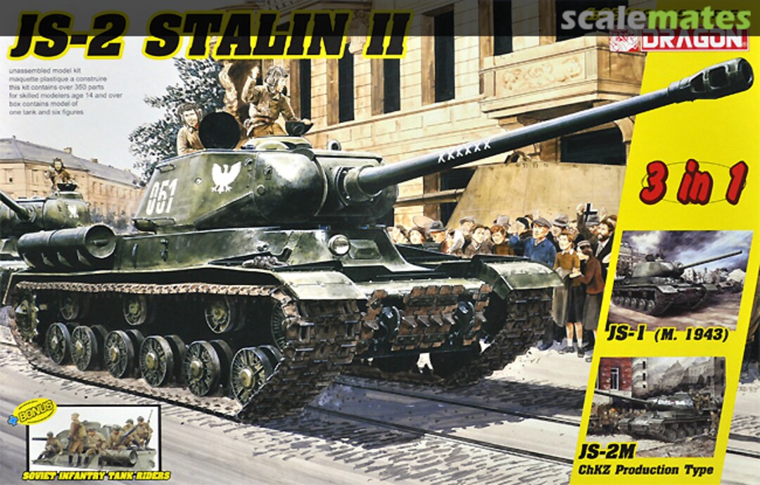 Boxart JS-2 Stalin II + Soviet Infantry Tank Riders 6537 Dragon