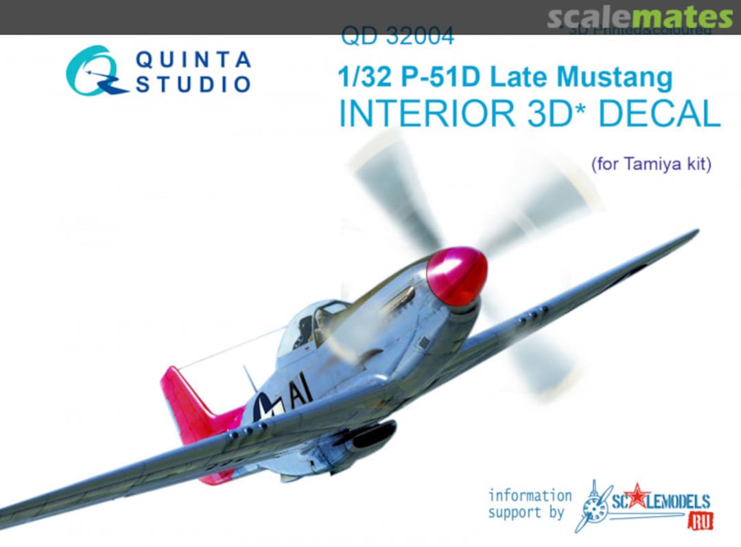 Boxart P-51D Late Mustang interior 3D decals QD32004 Quinta Studio